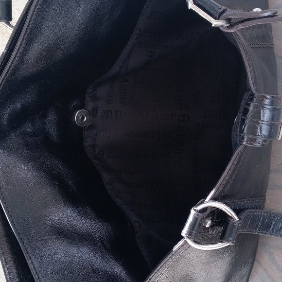 ETIENNE AIGNER VINTAGE SOFT BLACK LEATHER - Picture 12 of 16